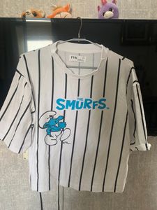 Stretchable Smurfs Oversized Tshirt
