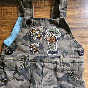Unisex Kids Dungarees with Character Patches