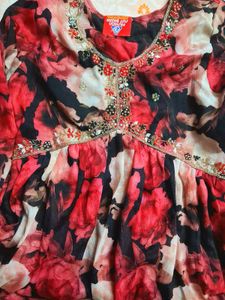 Beautiful Red Floral Dress