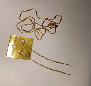 Beautiful Golden Earings And Chain 💛💛💛