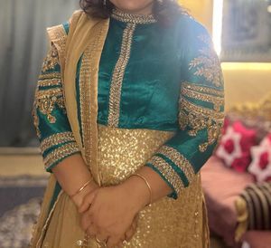 Teal Embroidered Kurta Set