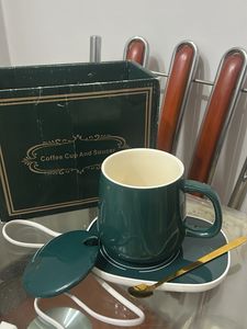 Emerald Green Coffee Cup Warmer Set