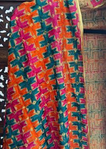 New Designer All Over Real Fulkari Worked  Dupatta