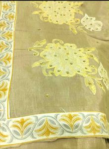 NEW khaki SAREE