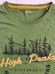 Men&#39;s Graphic Printed T-Shirt – Green XXL
