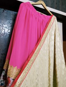 Elegant Pink & Gold Sari Blouse