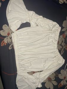 Pinterest Bow Tie Bell Sleves White Off Shoulder T