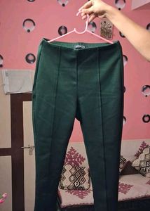 Green Polyester Bottom Wear