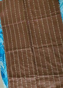 Beautiful Brown Linen Saree