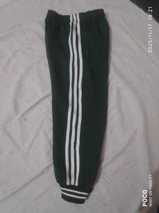 Green Striped Sweatpants/Lower/Casual For Kids