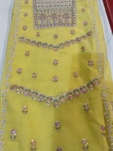 Yellow Embroidered Salwar Kameez Suit