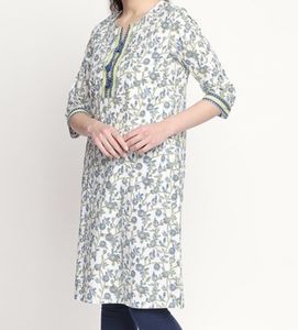 Green Printed Kurta