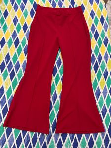 Red Flared Pants