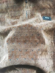 Brown Quarter Zip Pullover US POLO