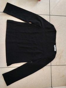 new women Elegant Black Long Sleeve Top