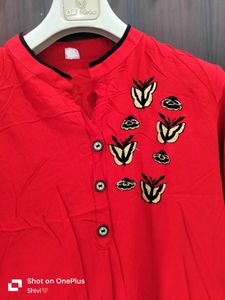 Red Kurta With Palazzo