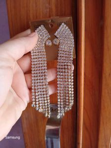 Dazzling Rhinestone Fringe Earrings
