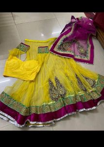 Yellow Lehenga Choli with Dupatta