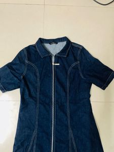 Denim Mini Shirt Dress