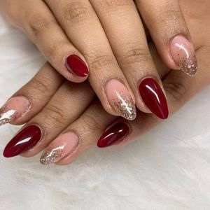 Press On Nails - Red &amp; Glitter