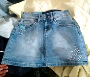 Denim Mini Skirt