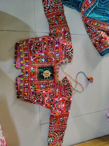 Blue And White Lehnga Choli Navratri Sale