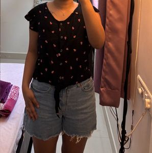 ✨Black cotton top from RIO (Size S) ✨