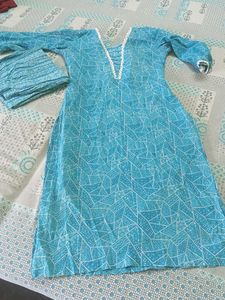 V Shave Neck Design Kurta Set