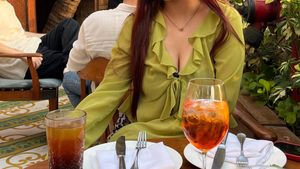 Lime Green Blouse.