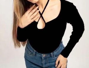 Black Front Tie Top
