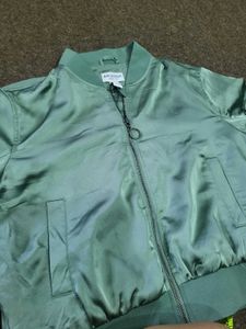 Mint Green Bomber Jacket