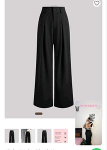 Black Wide Leg Trousers