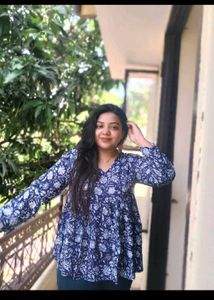 Combo Top Floral Green