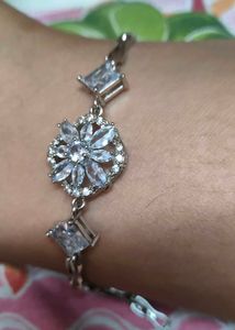 Silver Floral Bracelet
