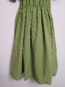 Embossed Soft Olive coloured Dress