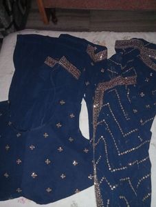 Blue Embellished Blouse