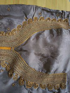 Embroidered Grey Salwar Kameez