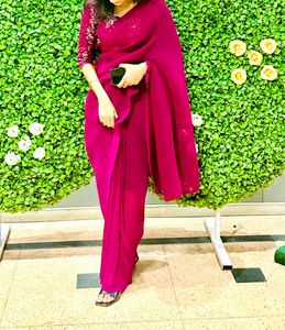 saree - purple crush sare