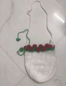 Handmade Drawstring Rose Slingbag