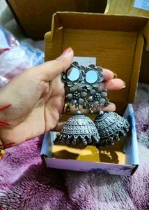 Vintage Silver Jhumka Earrings