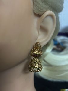 Golden Jhumka Earrings