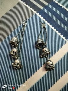 Silver Jhumka Earring Set of 2