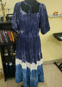 Blue Tie-Dye Maxi Dress