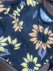 Sunflower Black Mesh Top