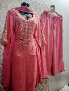 Coral Embroidered Salwar Kameez Suit