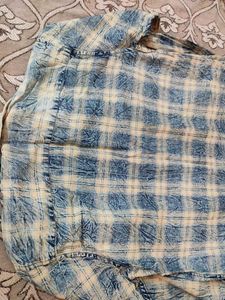 Blue Plaid Flannel Shirt