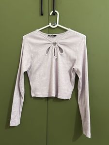 Cute Cutout Long Sleeve Top