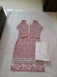 Chikankari Kurti Pant Set