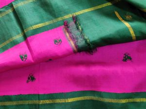 Pink &amp; Green Saree