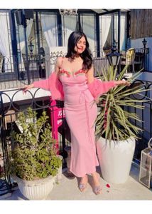 Pink Embroidered Dress